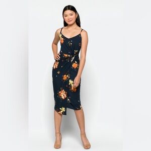 NINE BRITTON Vivienne Knit Fitted Midi Dress, size Large, NWT